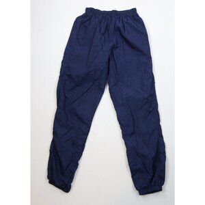 Vtg 90s Speedo Mens Small Blank Windbreaker Joggers Pants Navy Blue Nylon USA